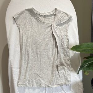 GAP Heather Gray Tank with Neck Knot
